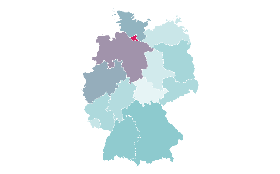 Affinity by region — Bachelor in Paradise (TV series), Germany