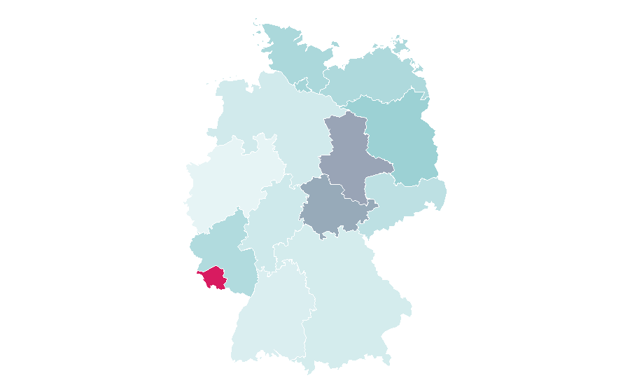 Affinity by region — Bachelor of Pharmacy, Germany