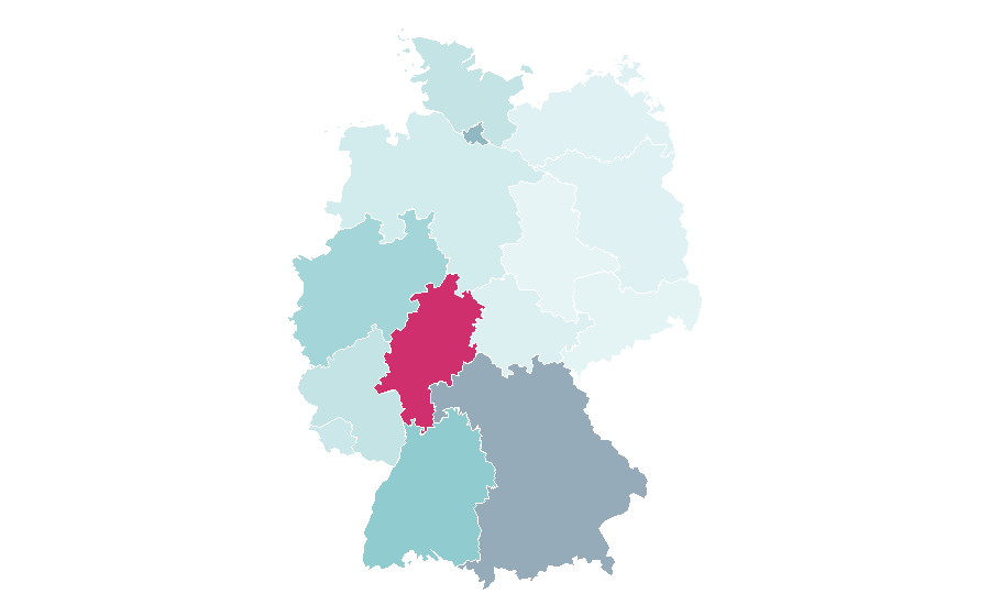 Affinity by region — Bachelorette party, Germany