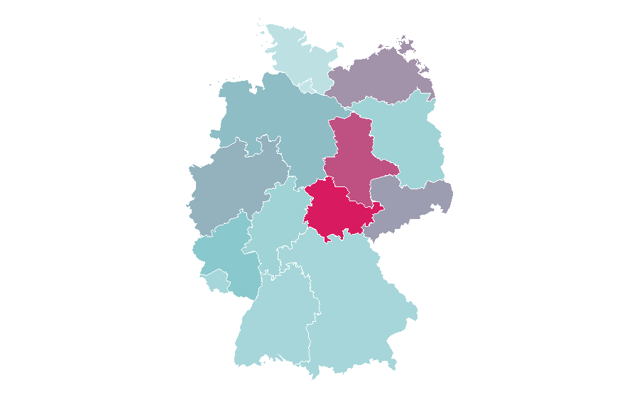 Affinity by region — Bacteria, Germany