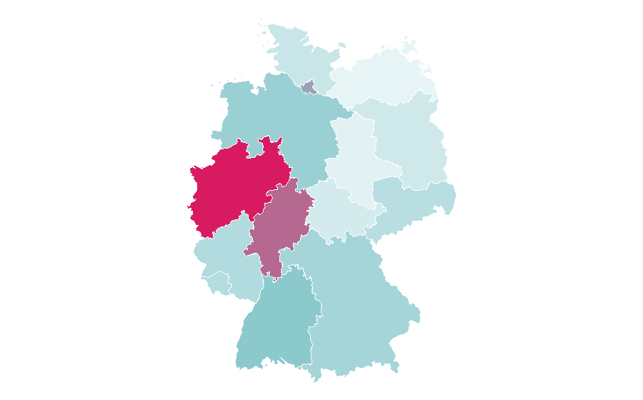 Afinidad por región — Badminton, Alemania