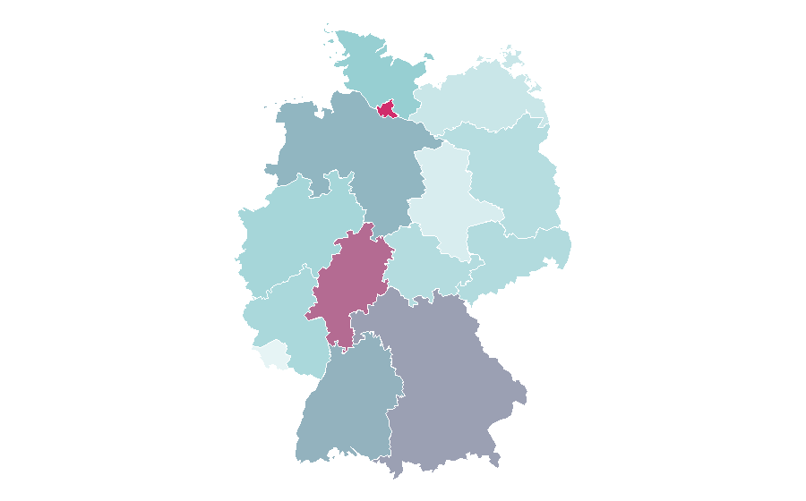 Affinity by region — Bahncard, Germany