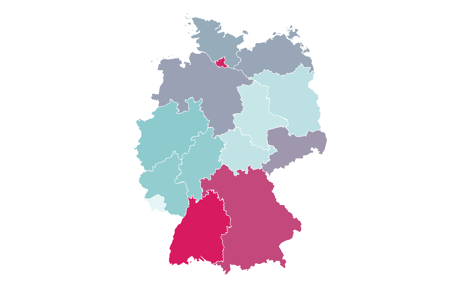 Affinity by region — Baker, Germany