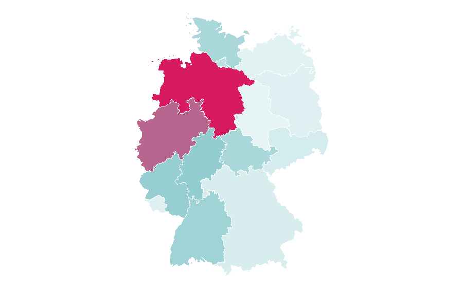 Affinity by region — Baptist church, Germany
