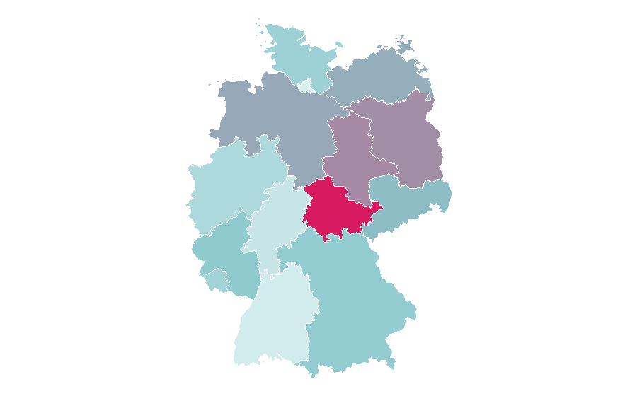 Affinità per regione — Barrel racing, Germania