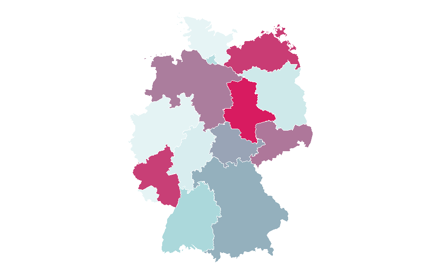 Affinity by region — Basketball Bundesliga, Germany
