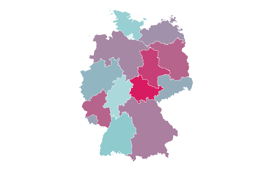 Affinität nach Region — Bathtub, Deutschland