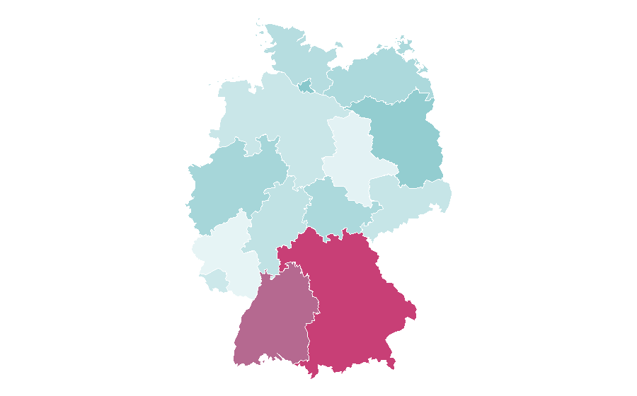 Affinity by region — Beach volleyball, Germany