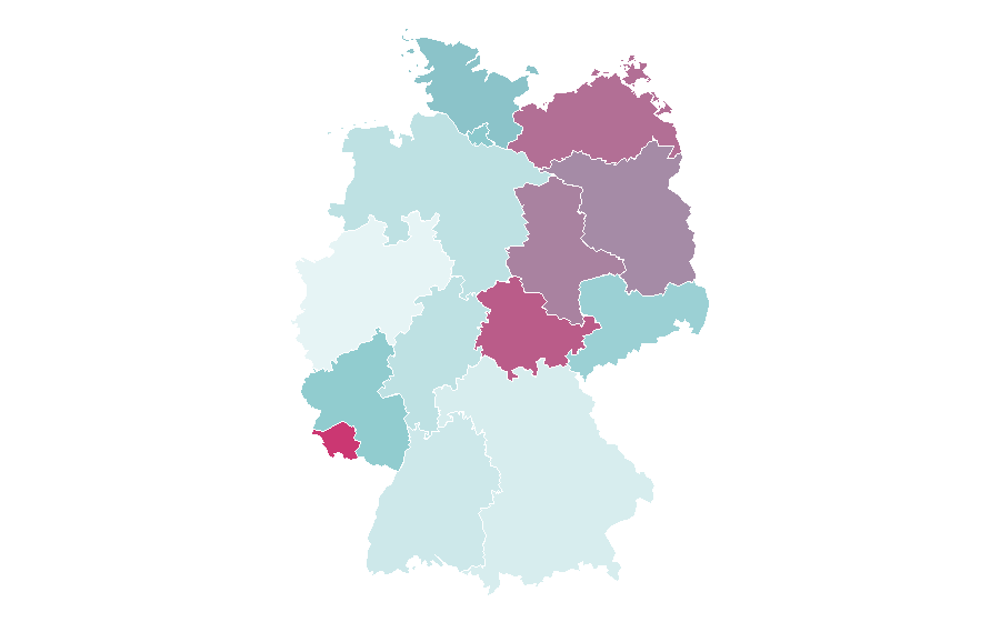 Affinity by region — Beadwork, Germany
