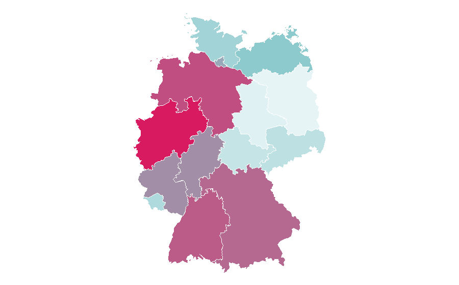 Affinität nach Region — Beard, Deutschland
