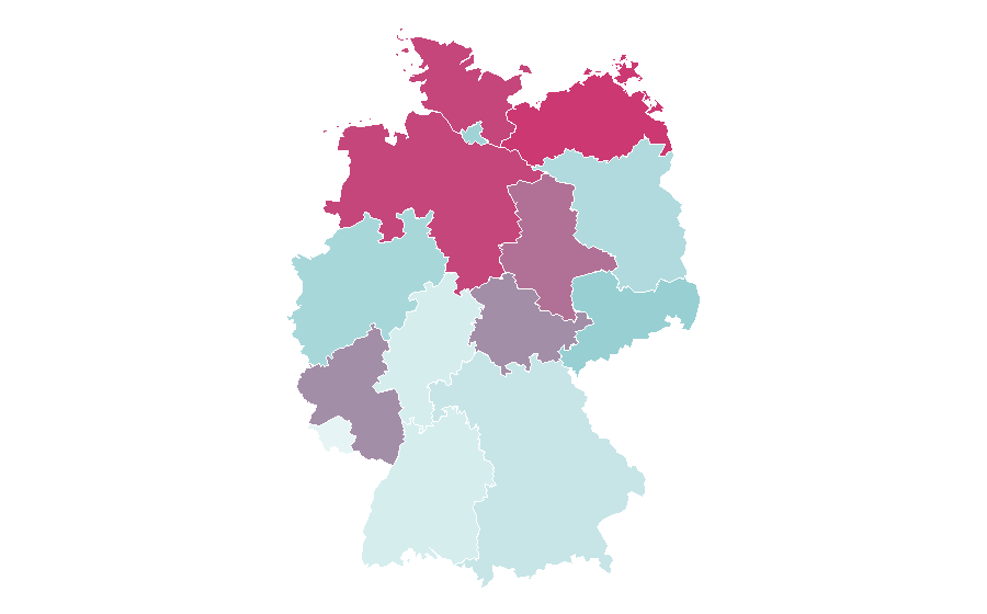 Affinity by region — Beatrix von Storch, Germany