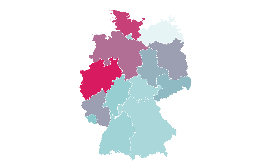 Affinity by region — Beauty and the Nerd, Germany
