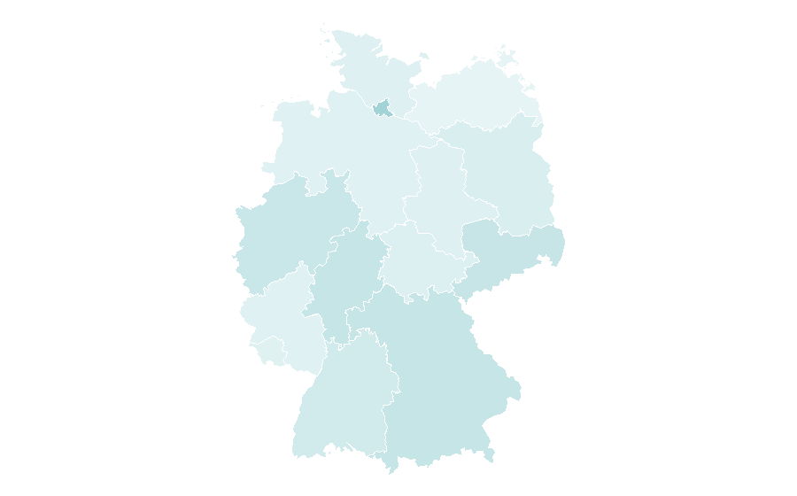 Affinity by region — Begonia, Germany