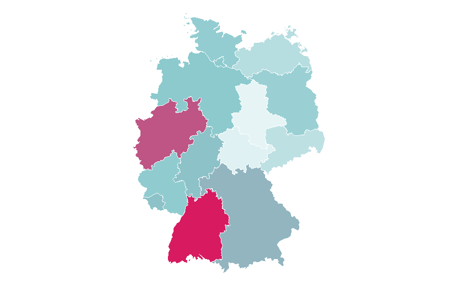 Affinity by region — Belgium national football team, Germany