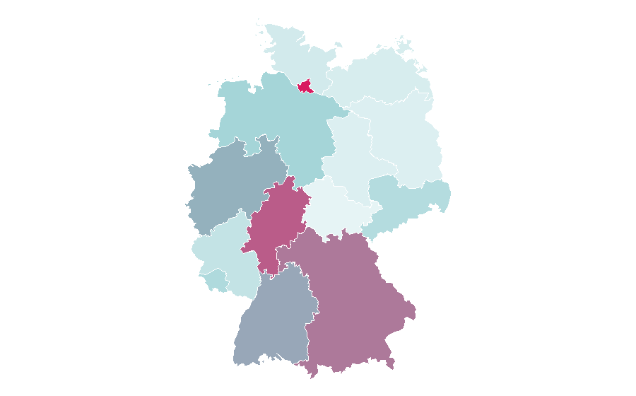 Affinity by region — Bench press, Germany