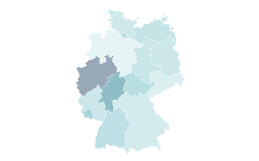 Affinity by region — Bengali language, Germany