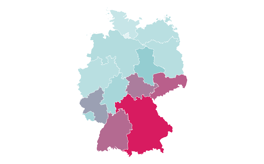 Affinité par région — Bergdoktor, Allemagne