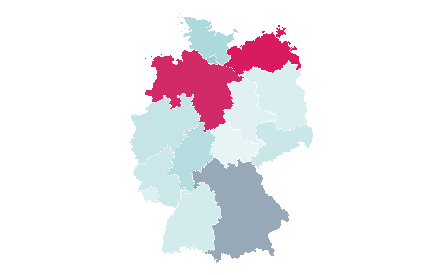 Affinity by region — Bergen, Germany