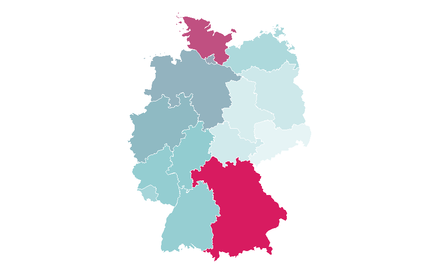 Affinity by region — Bernhard Langer, Germany