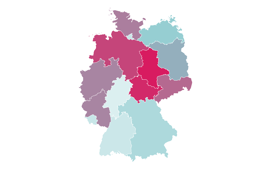 Affinity by region — Beste Freundinnen, Germany