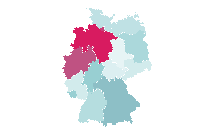 Affinity by region — Bicycle gearing, Germany