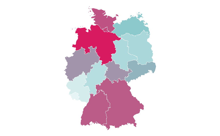 Affinity by region — Bicycle helmet, Germany
