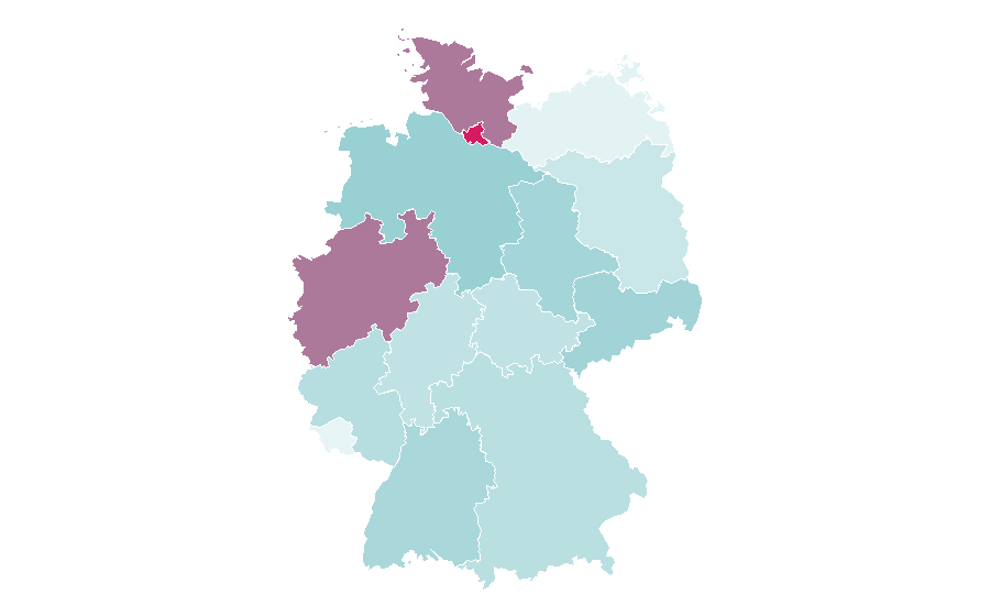 Affinity by region — Bijou Brigitte, Germany
