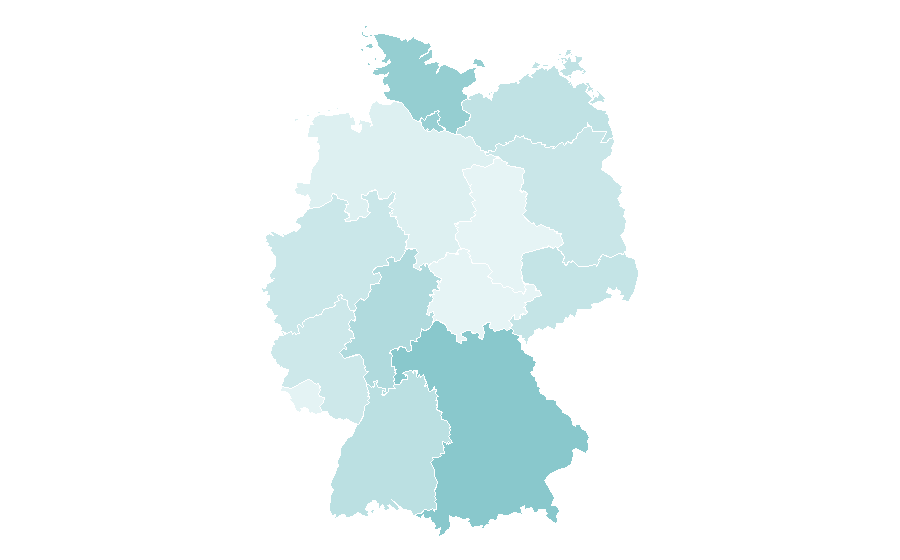 Affinity by region — Bike rental, Germany