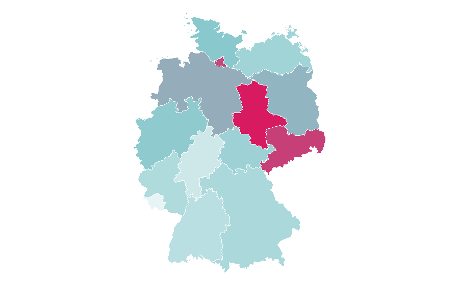 Afinidad por región — Bill Kaulitz, Alemania