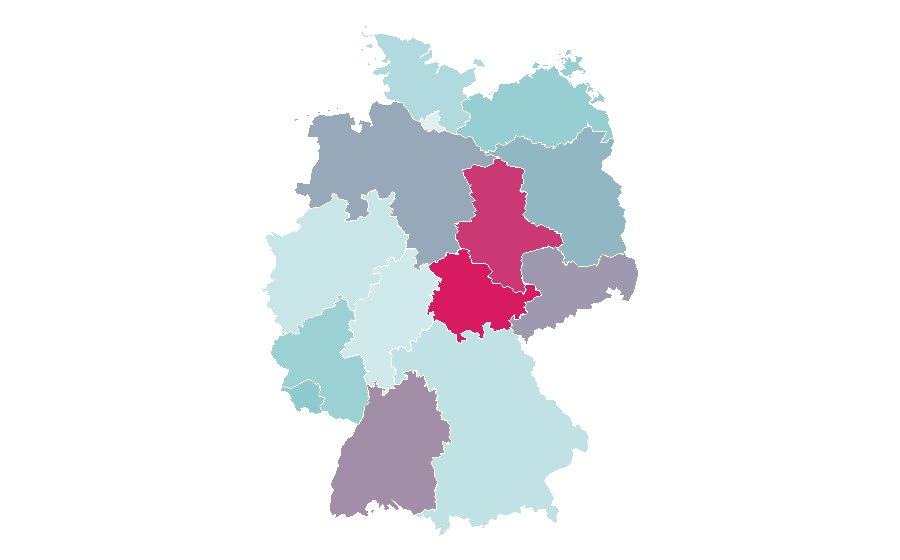 Affinity by region — Biodegradable waste, Germany