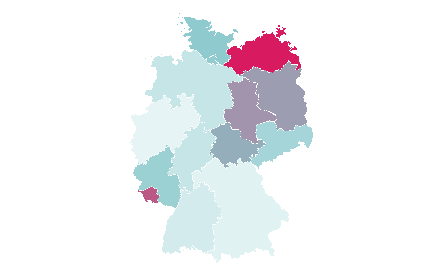 Affinity by region — Biographical film, Germany