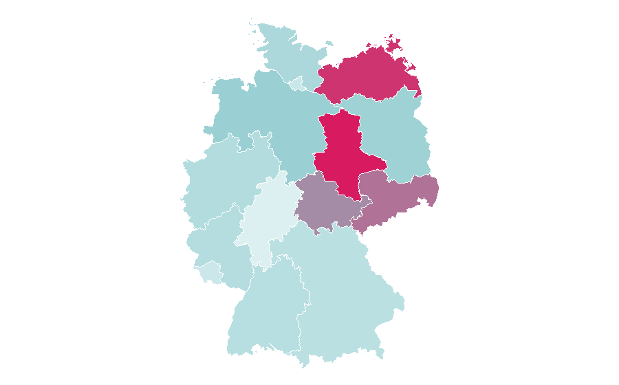 Affinität nach Region — Birth, Deutschland