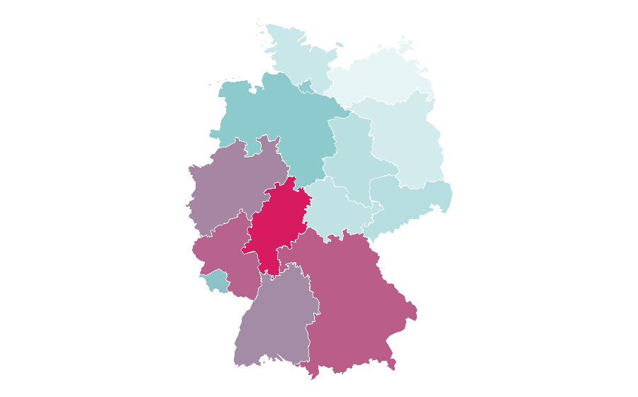 Affinity by region — Bishop (comics), Germany