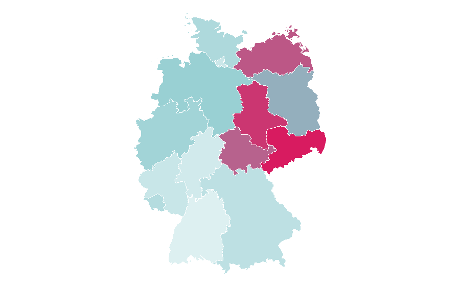 Afinidad por región — Black comedy, Alemania