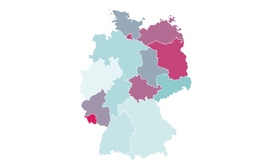 Afinidad por región — Black Jack 21, Alemania