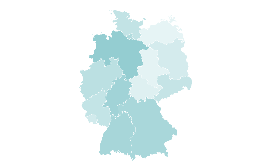 Affinity by region — Blender, Germany