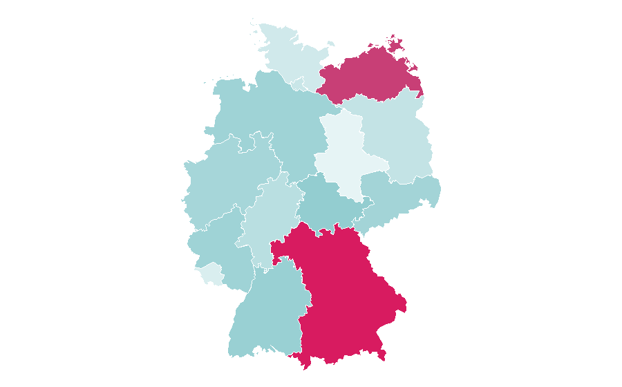 Affinity by region — Blitz (gridiron football), Germany
