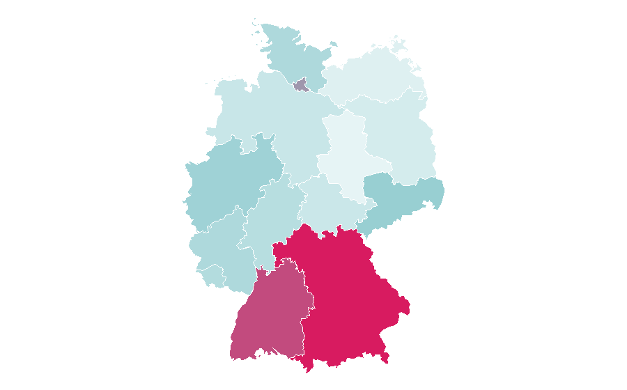 Affinity by region — Blue tomato, Germany