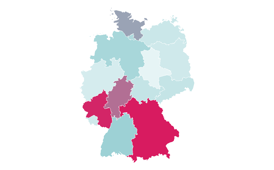 Affinité par région — Bodyweight exercise, Allemagne