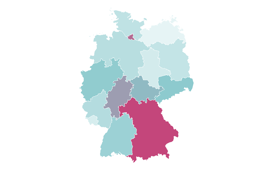 Affinität nach Region — Bohemianism, Deutschland