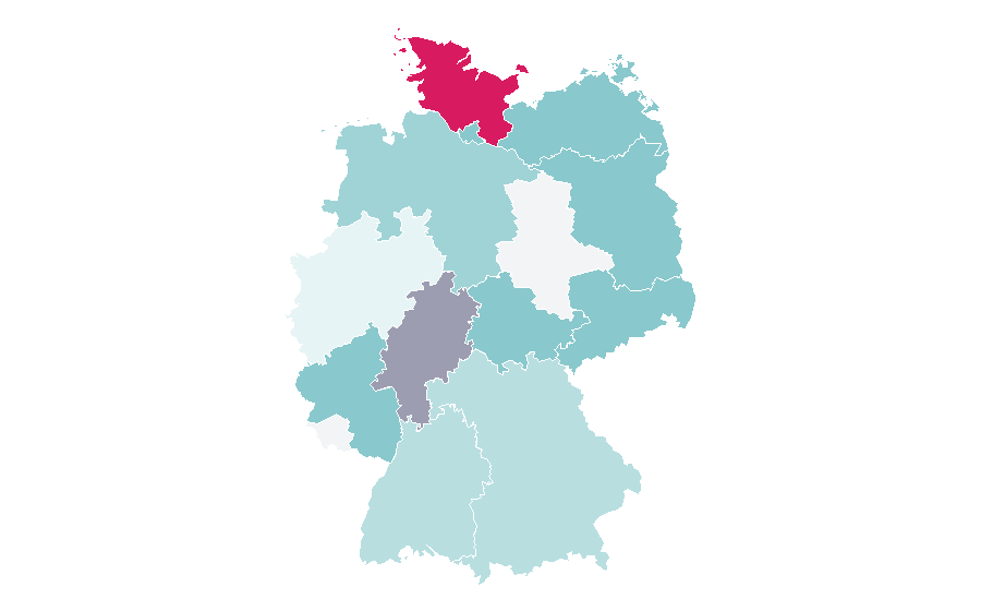 Affinity by region — Book discussion club, Germany