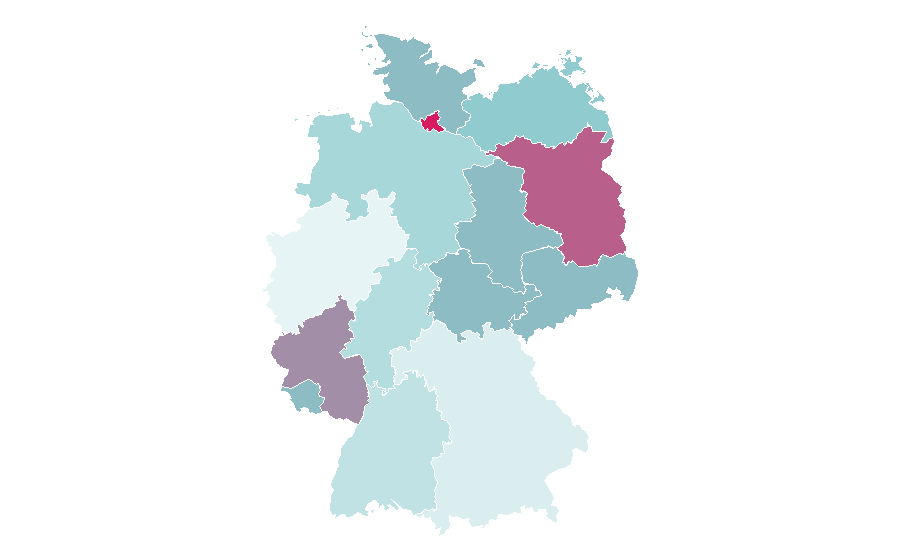 Affinity by region — Book of Exodus, Germany