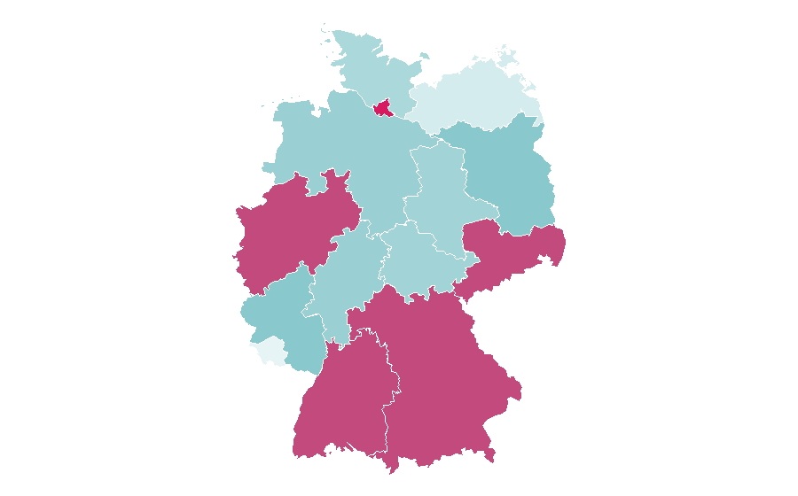 Affinity by region — Bookcase, Germany