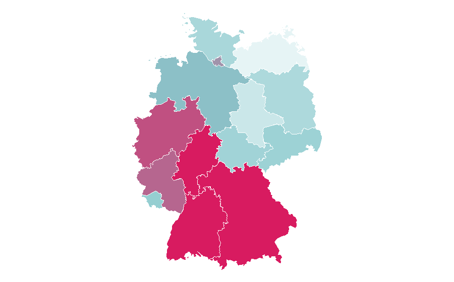 Affinity by region — Bora Bora, Germany