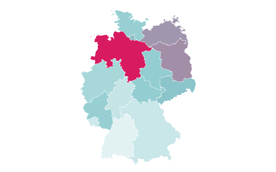 Affinity by region — Boris Pistorius, Germany