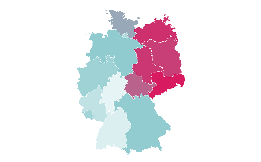 Affinity by region — Boy band, Germany
