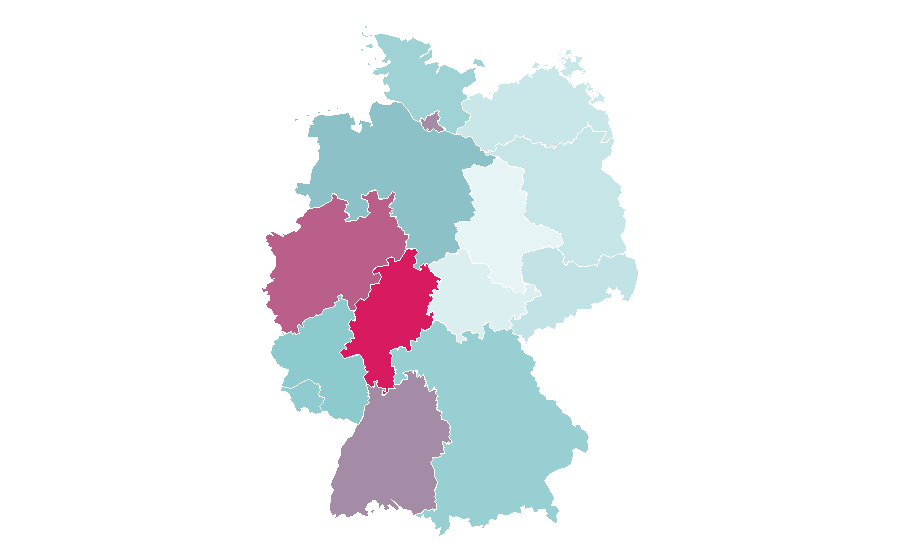 Affinity by region — Brazil national football team, Germany