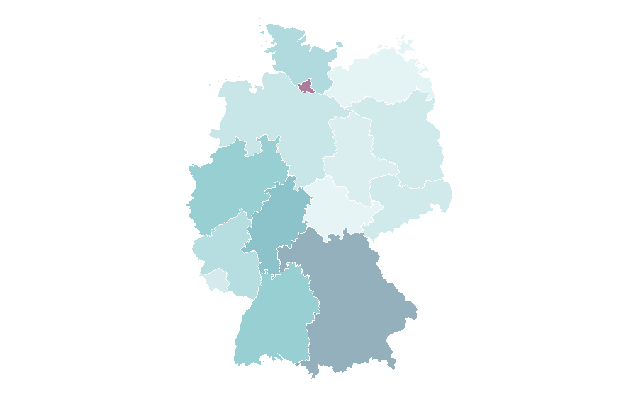 Affinity by region — Brazilian jiu-jitsu, Germany