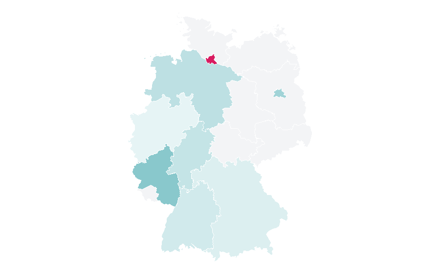 Affinity by region — Brazilian rock, Germany