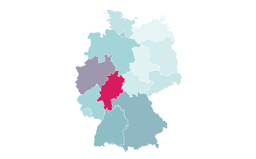Affinity by region — Brides (magazine), Germany
